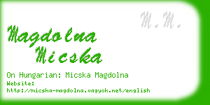 magdolna micska business card